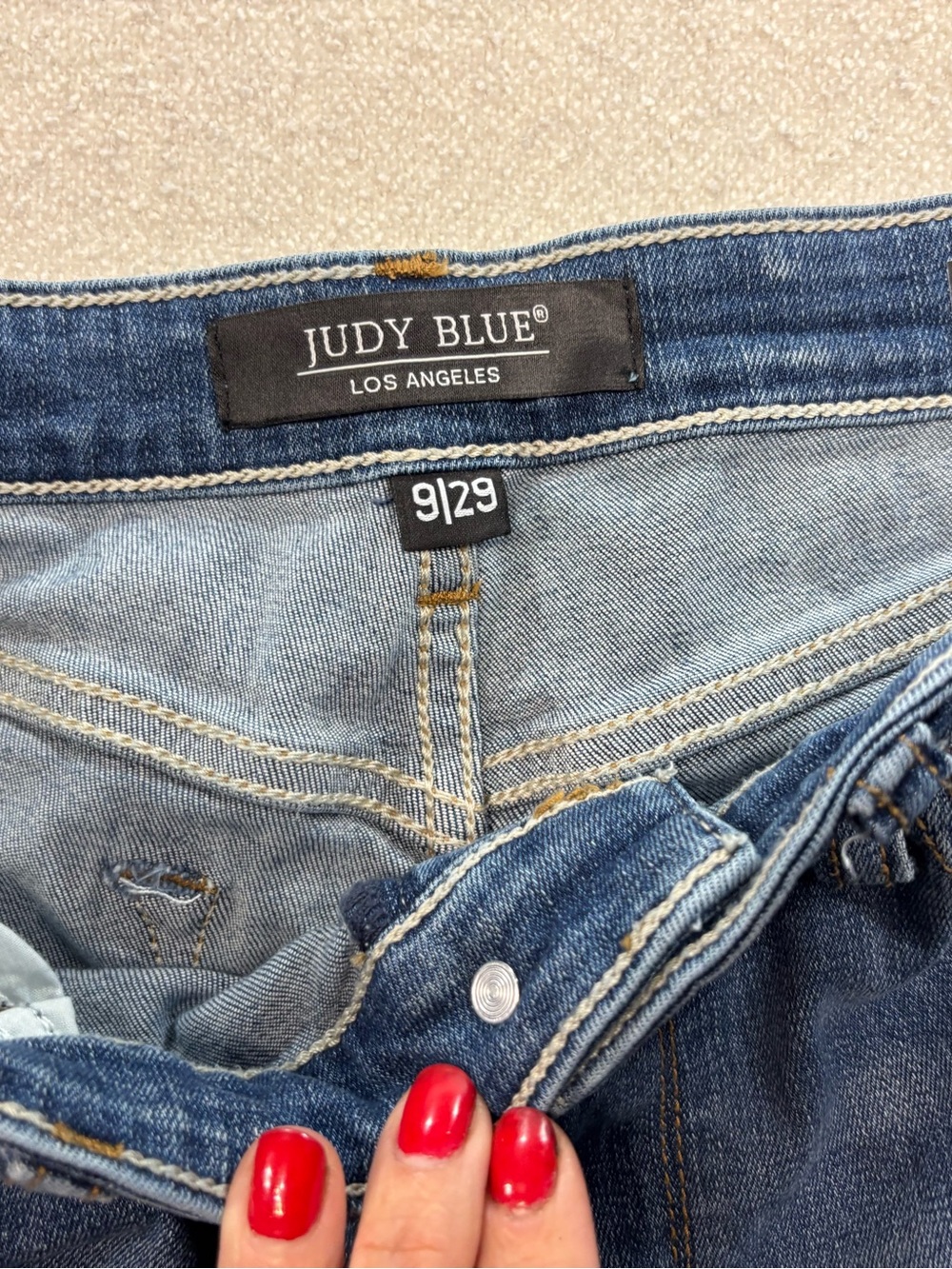 Judy Blue Straight Fit Jeans Womens Size 9/29 Medium Wash Stretch Denim - Picture 4 of 7
